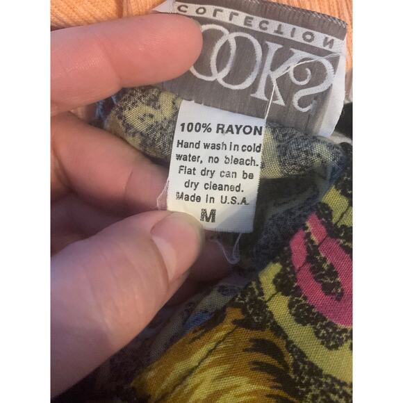 Vintage womens medium  looks collection floral open front cardigan belly shirt - Picture 6 of 6